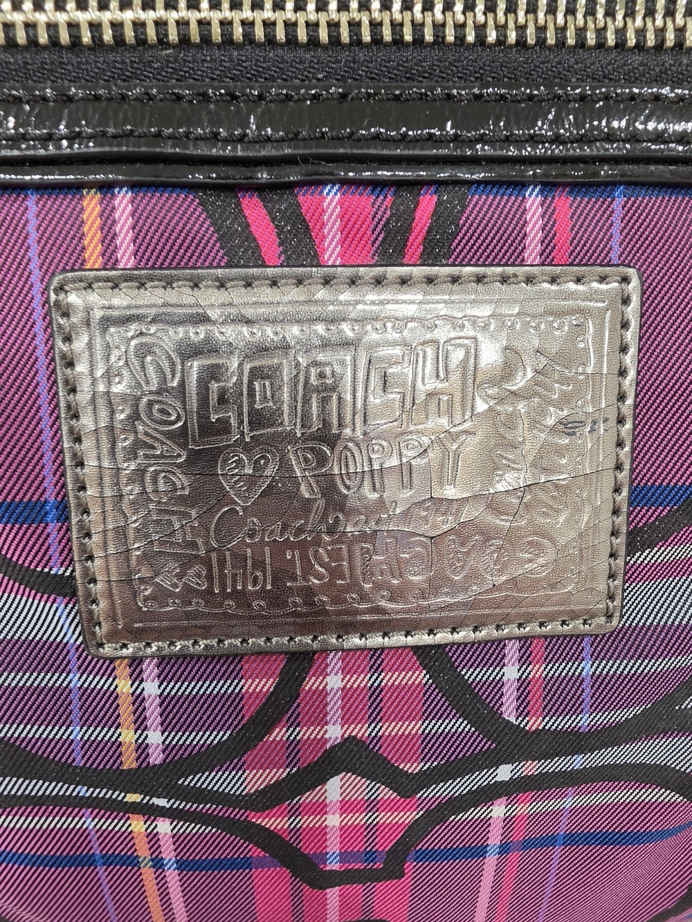 Coach Vintage Y2K Poppy Large Tartan Shoulder Handbag - Picture 5 of 10